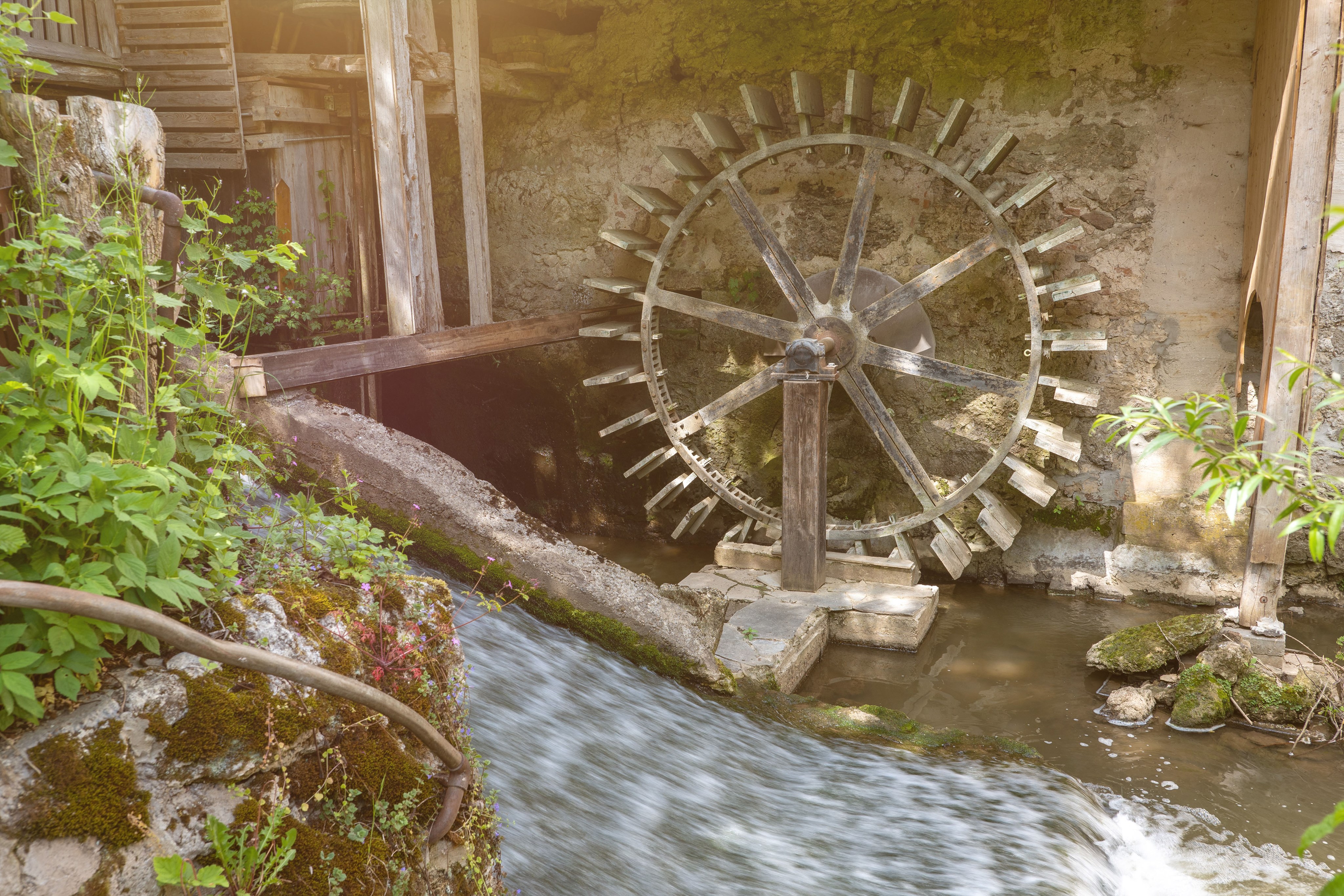 Wasserrad der Klostermühle Foto: Matthias Meyer/Museum KulturLand Ries