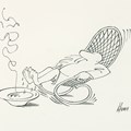 Cartoon „Schaukelstuhl“ von Dieter Olaf Klama - Foto: Barbara Magg, Museum Oberschönenfeld