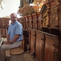 Tobias Lindner an der Balthasar-Freiwiß-Orgel, Klosterkirche Irsee - Foto: Markwart Herzog, Schwabenakademie Irsee