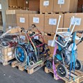 Transport von Rollstühlen und Rollatoren in die Ukraine, Lager