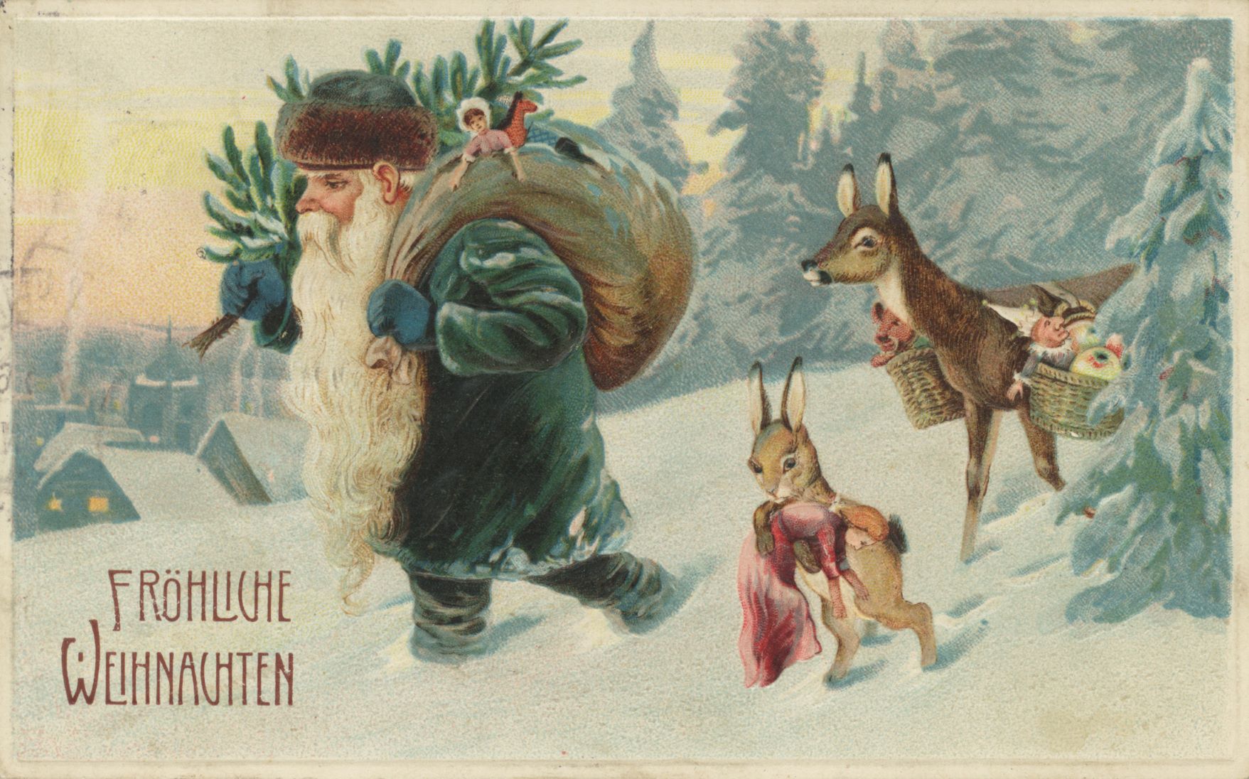 Weihnachtskarte, 1912 - Foto: Repro: Museum Oberschönenfeld