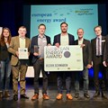 Die Energieteams beim Gruppenbild nach der Verleihung des European Energy Award im Kurhaus Göggingen in Augsburg. Foto: Andreas Lode