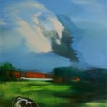 Karl Siegfried Büchner, Nach dem Regen, Öl auf Leinwand, 2001, 52,5x43,5 cm; (Privatsammlung). - Foto: Museum Oberschönenfeld