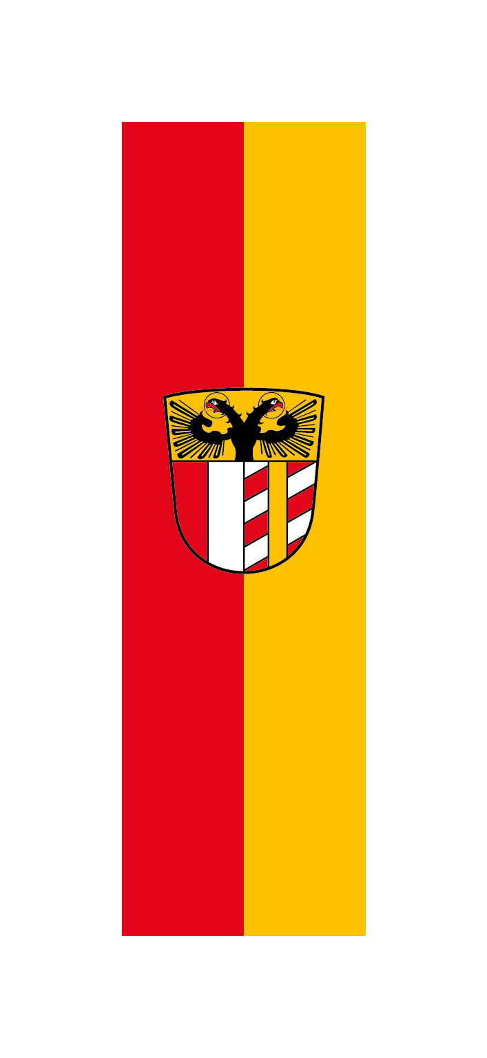 Die Fahne zeigt zwei senkrechte Streifen in der Farbenfolge rot und gelb. Sie kann auch mit dem Bezirkswappen geführt werden. In diesem Fall ist das Wappen etwas über die Fahnenmitte anzusetzen.
