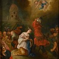Historisches Gemälde "Das Martyrium der Heiligen Barbara" - Foto: Dorothea Preyss, Bildwerk Restaurierung