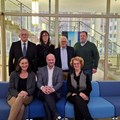 v. l. Prof. Dr. G. Dippold (Oberfr.), Dr. A. Haberlah-Pohl (Mittelfr.), Prof. Dr. K. Reder (Unterfr.), Dr. T. Appl (Oberpf.), u. v. l. V. Keglmaier (Vertr. für C. Knobling, Niederbay.), Ch. Lang (Schwaben) und Dr. A. Pellengahr (Oberbay.) - Foto: Ch. Lang