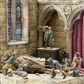Ausschnitt aus dem Diorama im Bauernkriegsmuseum Mühlhäuser Museen zur Plünderung eines Klosters - Foto: Nora Hilgert, Mühhauser Museen