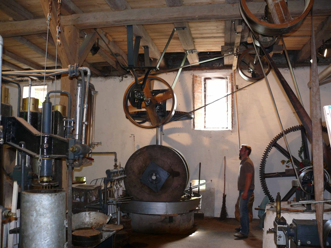 Zum Mühlentag ist die 100 Jahre alte Ölmühle in Betrieb