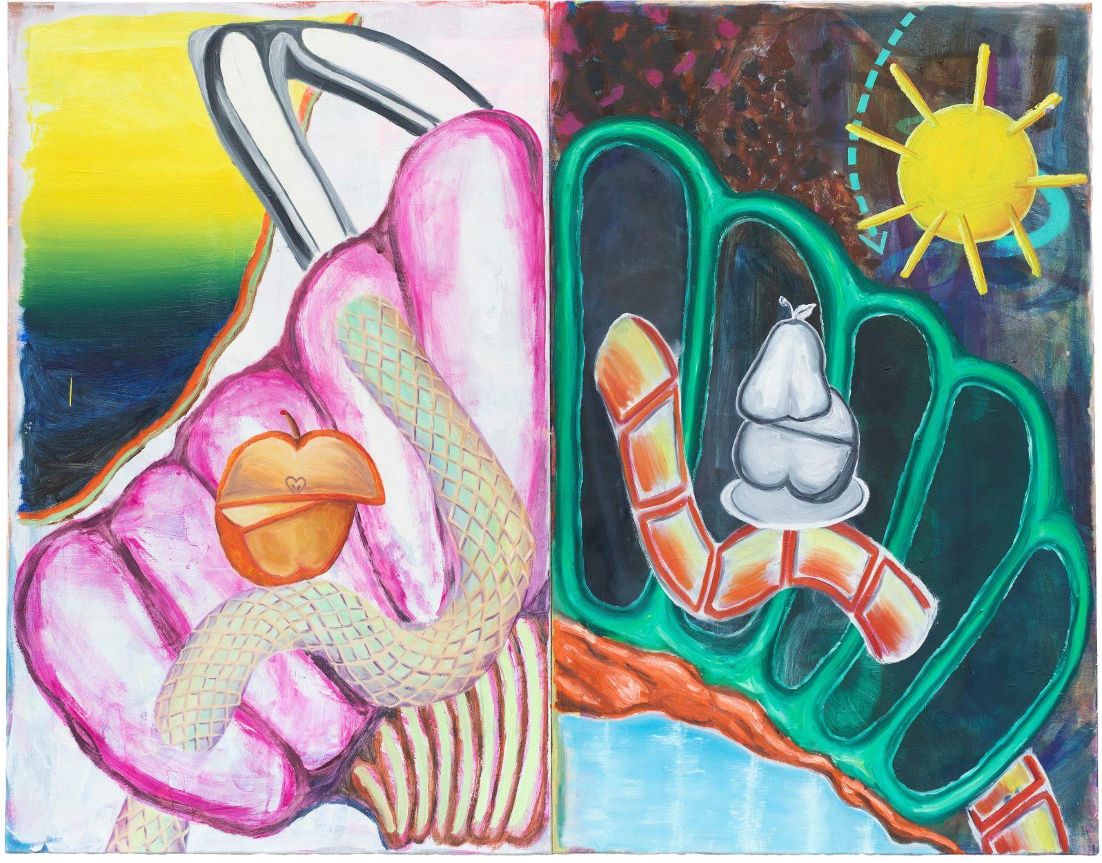 Öl und Acryl auf Leinwand: Jakob Zimmermanns „Paradies“. - Foto: Jakob Zimmermann