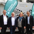 Bernhard Weishaupt, Robert Wieland, Angela Mändle und Stefan Brunhuber (v. l.) symbolisieren die künftig noch stärkere Zusammenarbeit zwischen den Kreiskliniken Günzburg-Krumbach und den Bezirkskliniken Schwaben. - Foto: Georg Schalk