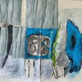 Brigitte Heintze, Hogfors IV, Graphit, Collage, Oilstick, 42x59 cm, 2025 - Foto: Sascha Heintze, © VG Bild-Kunst, Bonn 2026