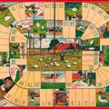 Spielbrett eines historischen Gänsespiels