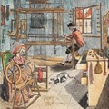 Bortenwirker bei der Arbeit