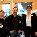 Die Organisatoren des Fachtags: Claudia Bröll-Ostler (HWK Schwaben), Stefan Dörle (Bezirk Schwaben) und Andrea Gärtner (IHK Schwaben)
