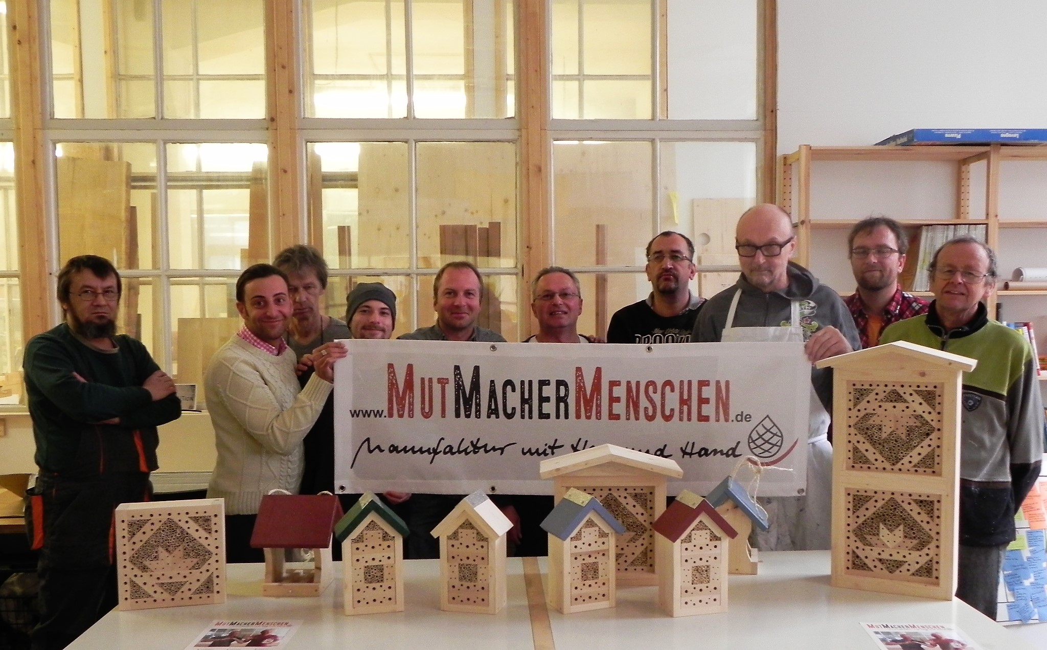 Die MutMacherMenschen stellen am Stand des Bezirks auf der afa 2018 ihre Produkte aus.