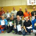 Siegerehrung im Bezirkskrankenhaus (BKH) Kempten nach dem Skirennen in Oberjoch.