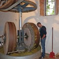 100 Jahre alte Ölmühle in Maihingen, Blick auf den Kollergang