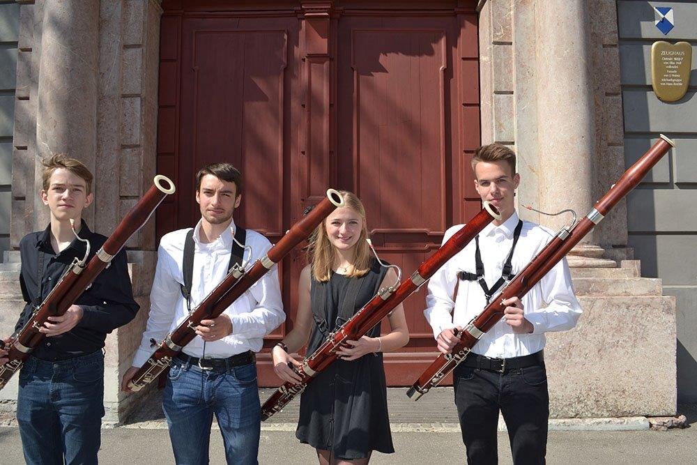 Junge Solisten der Sind- und Musikschule Mozartstadt Augsburg stellen sich vor: das Fagottquartett 2017