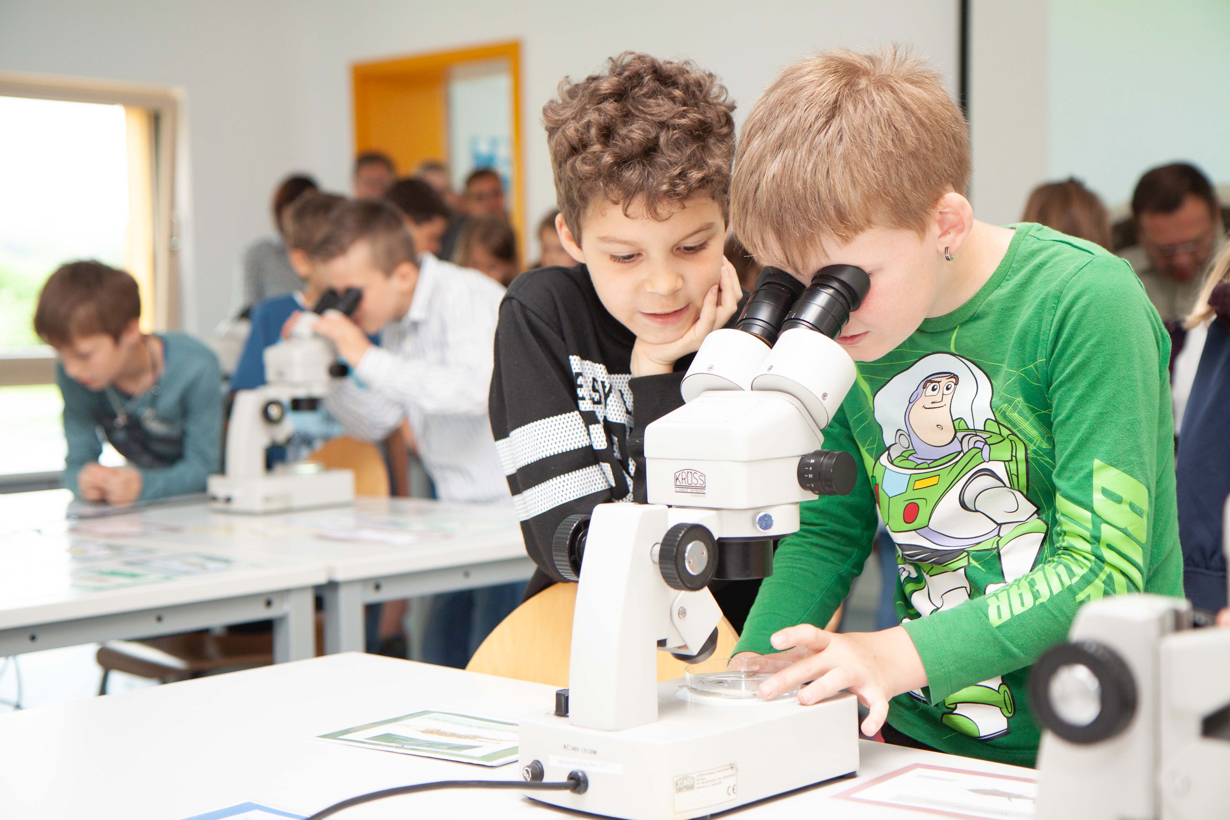 Im neuen Schulungsraum können Schüler und andere Interessierte per Mikroskop die Artenvielfalt der schwäbischen Gewässer hautnah erleben.