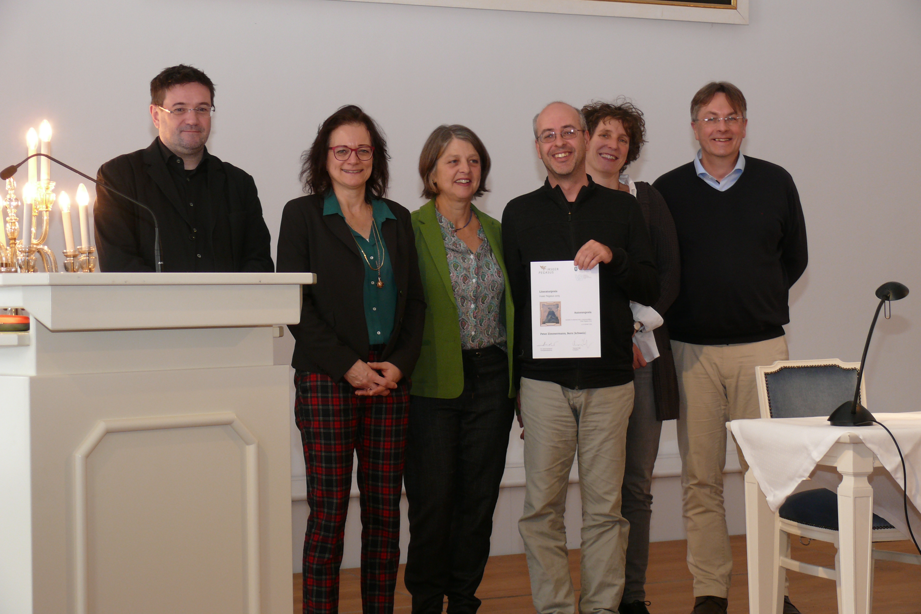 Preisübergabe des Literaturpreis Irseer Pegasus 2019 in Irsee an Peter Zimmermann