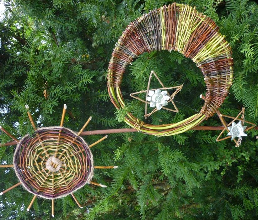 Sonne, Mond und Sterne - Weidenelemente flechten im Museum KulturLand Ries 