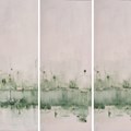 Udo Rutschman, "hoovering green", Ölfarbe auf Hartfaserplatte