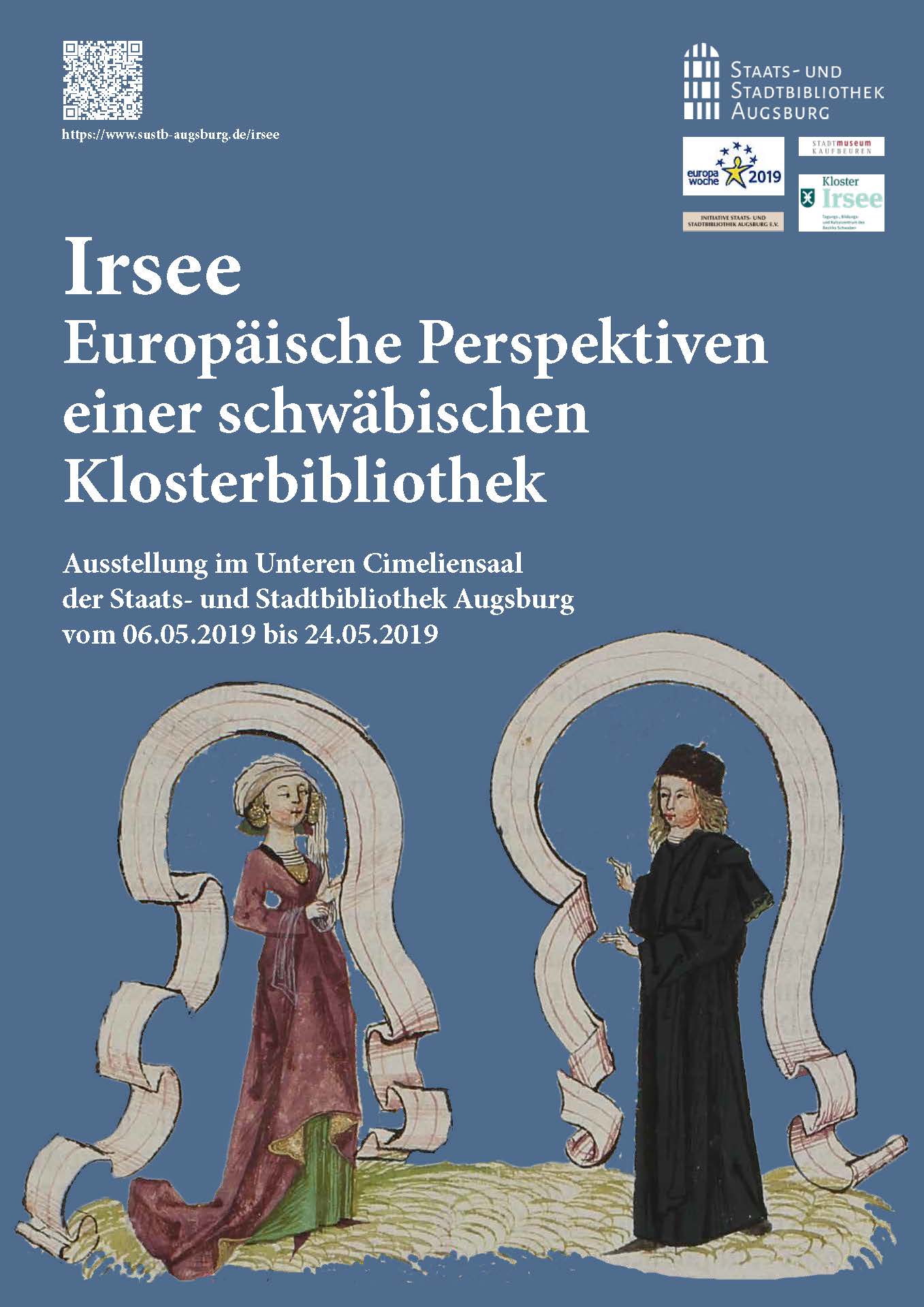 Plakat zur Ausstellung Irsee - Europäische Perspektiven einer schwäbischen Klosterbibliothek