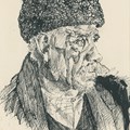 Luis Weidlich: Alter aus Grybów (Zeichnung, 1941).