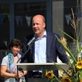 Einweihungsfeier der Hochwassermauer-Bemalung  in der "IWO" Kempten