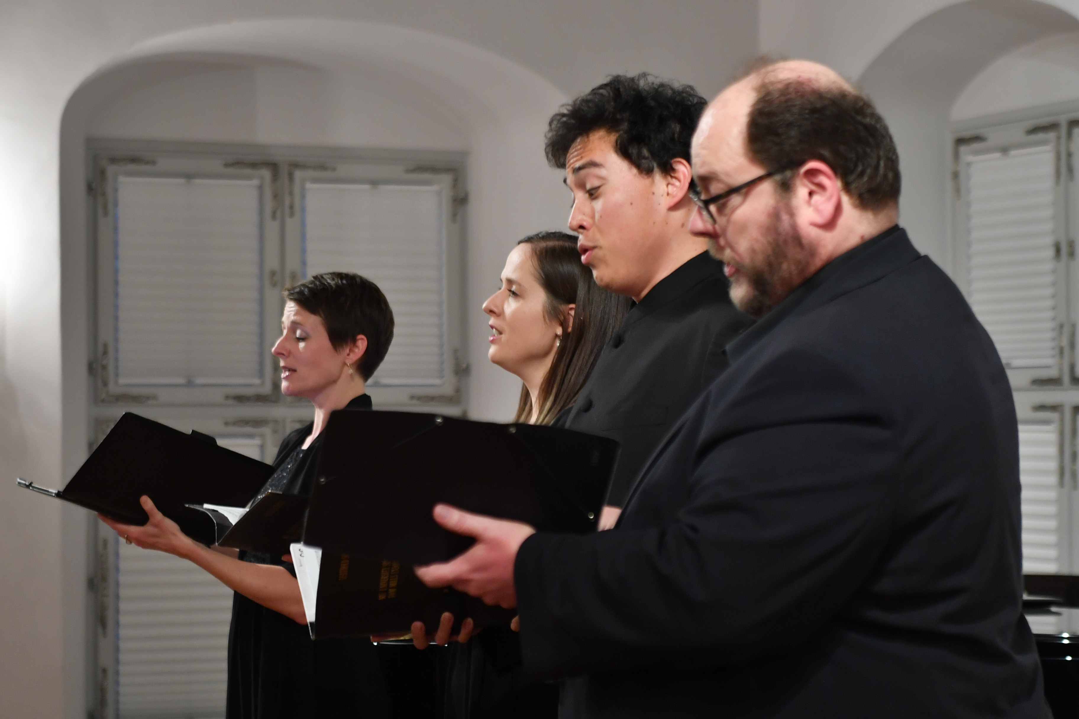 Unter den Preisträger: Das Quartett des ensemble cantissimo.