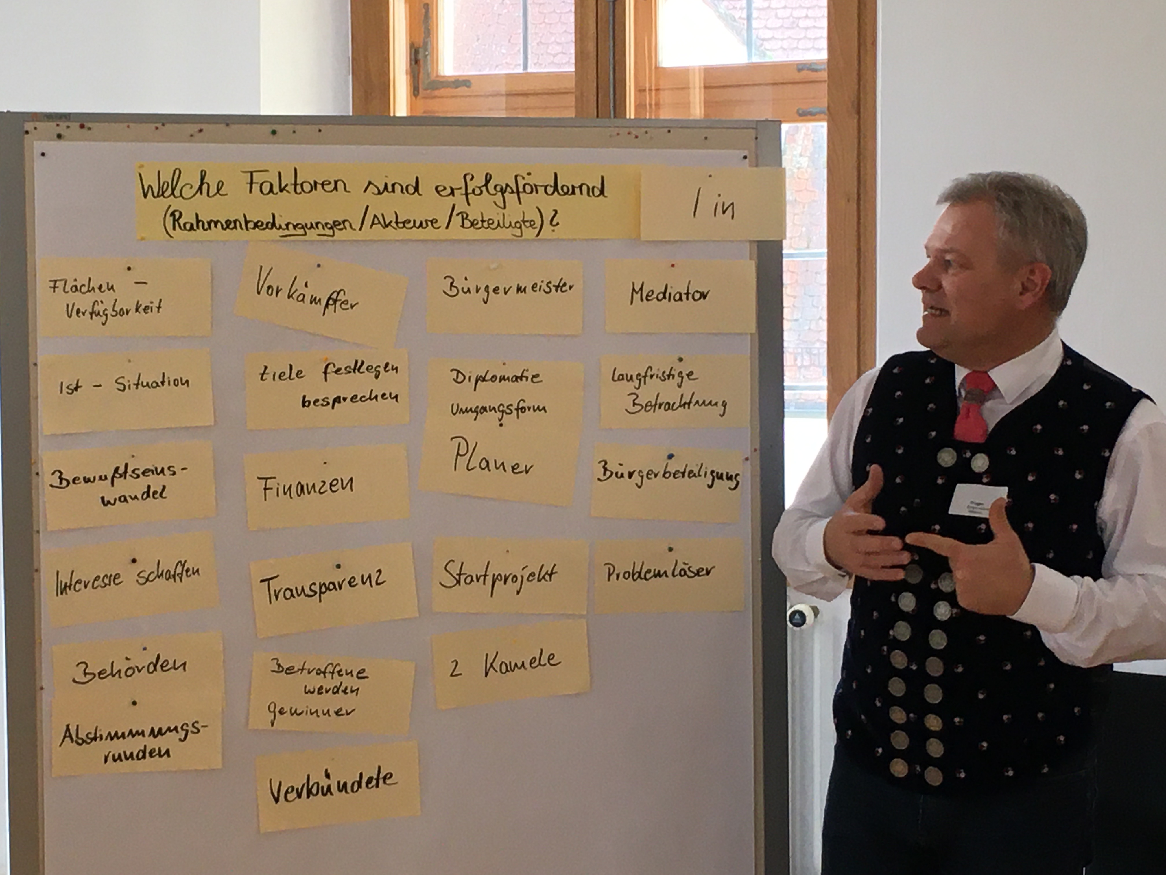 Bürgermeister von Thierhaupten Toni Brugger beim Seminar Rettet die Vielfalt!