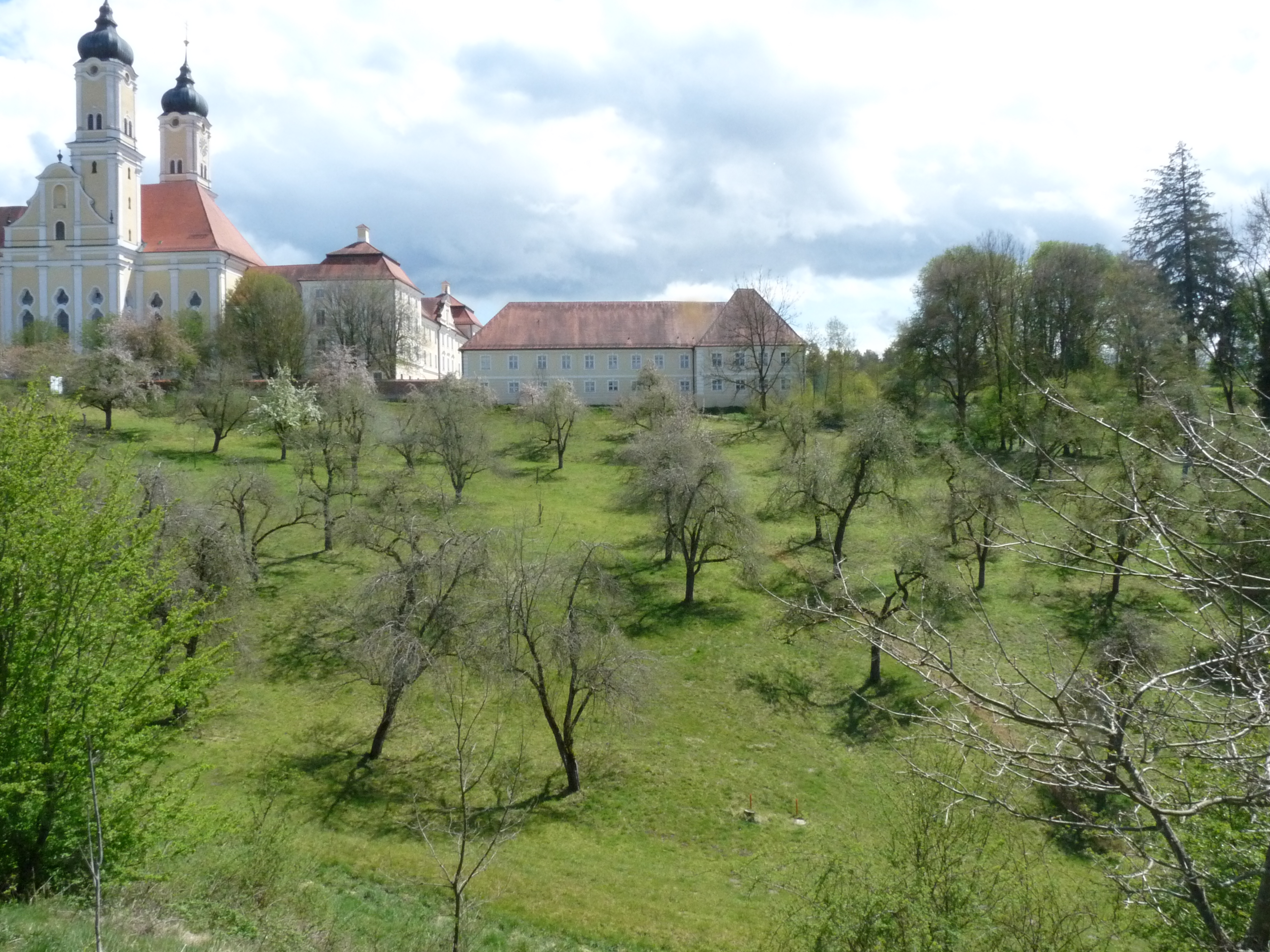 Bildungszentrum Roggenburg - Blick in die Streuobstwiese