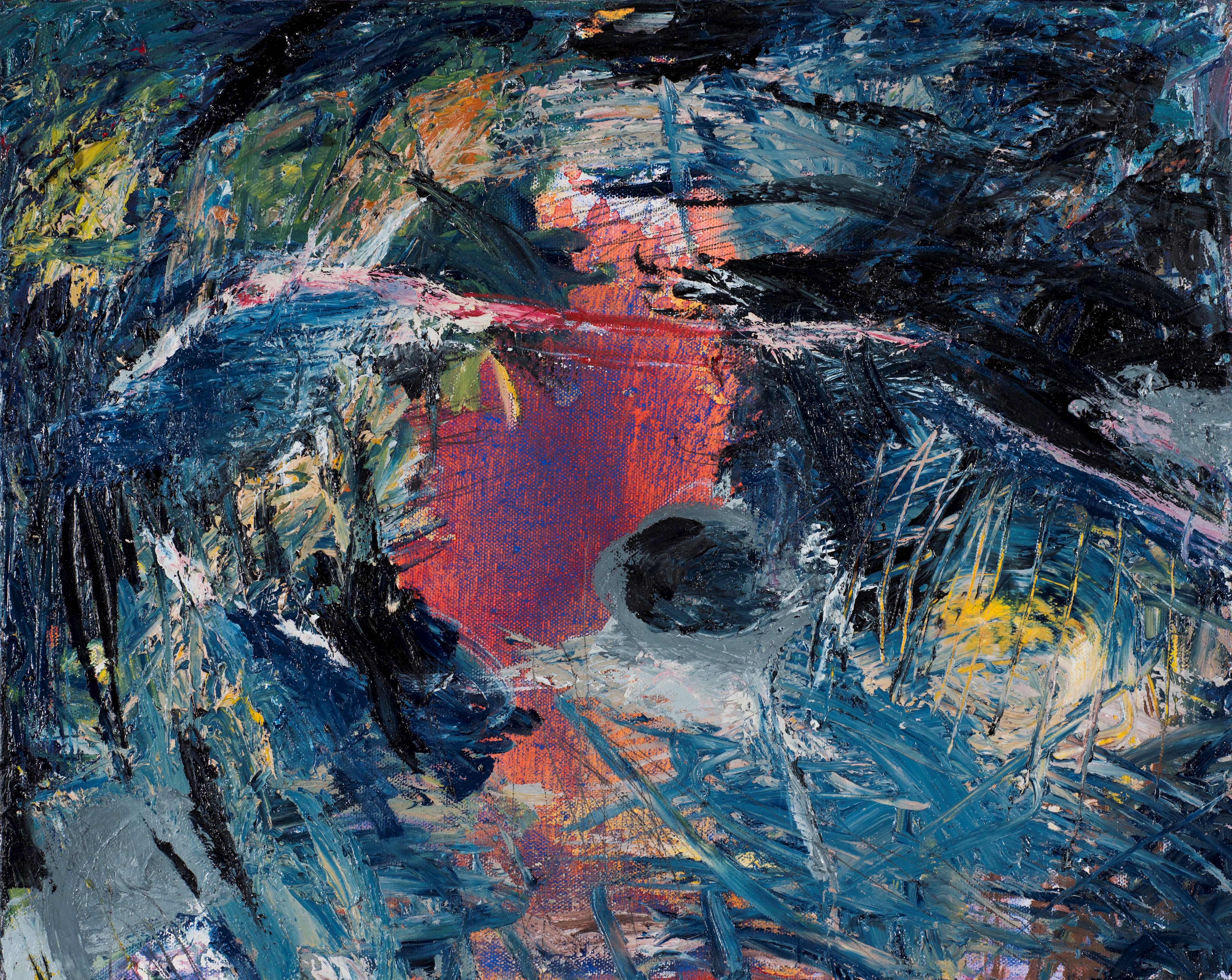 Behind - 2020, Mischtechnik, Öl / Acryl auf Leinwand