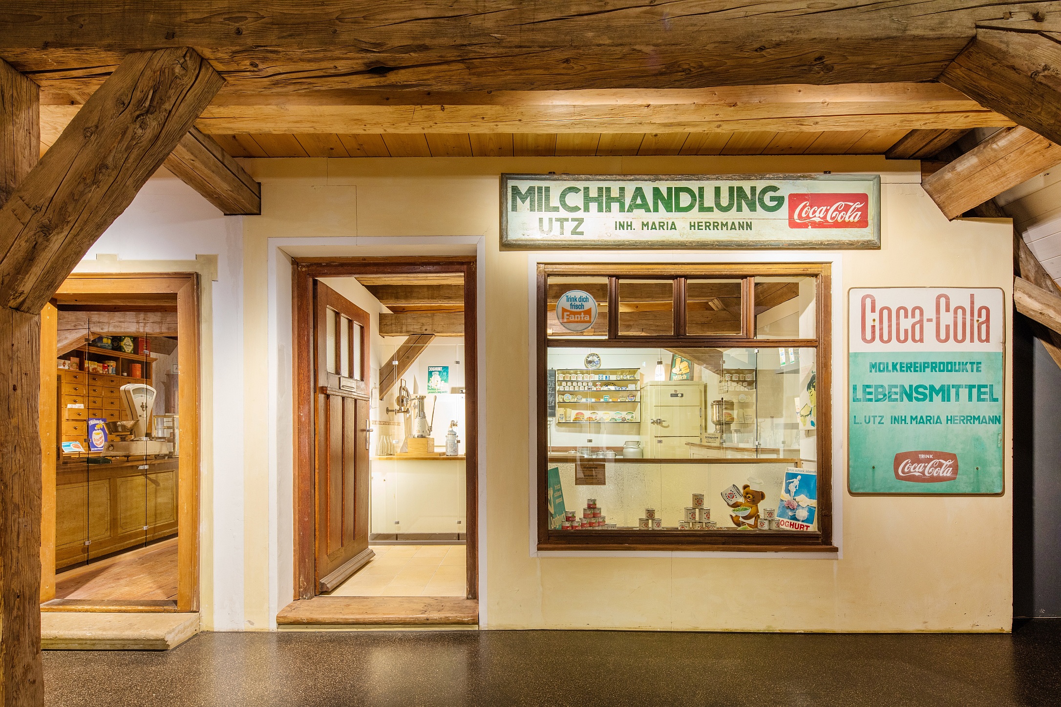 Ein Milchladen aus Nördlingen ist im Museum aufgebaut.