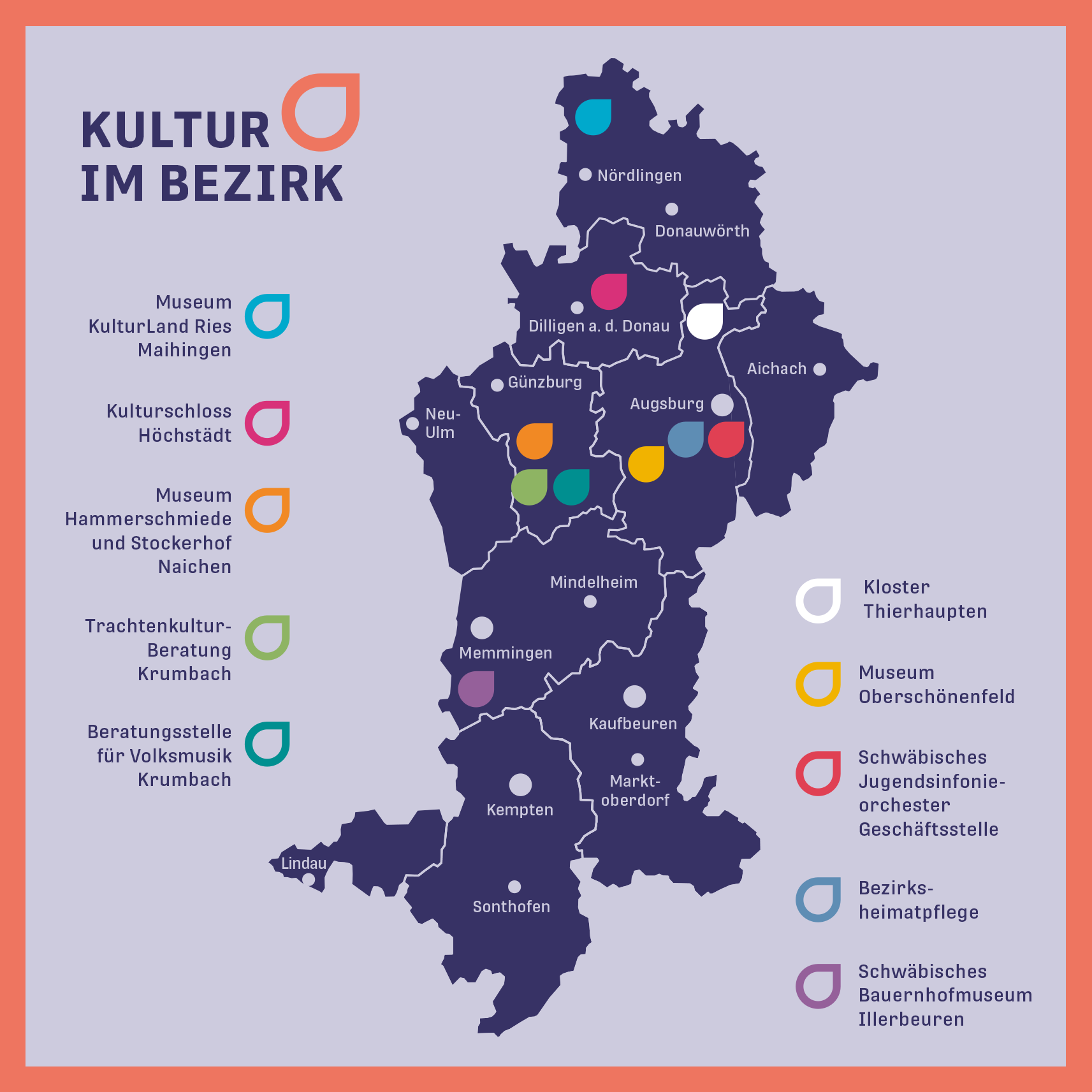KulturImBezirk Karte mit Rahmen