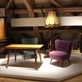 Wohnzimmer Szenerie in der Dauerausstellung Foto: Barbara Magg/Museum Oberschönenfeld