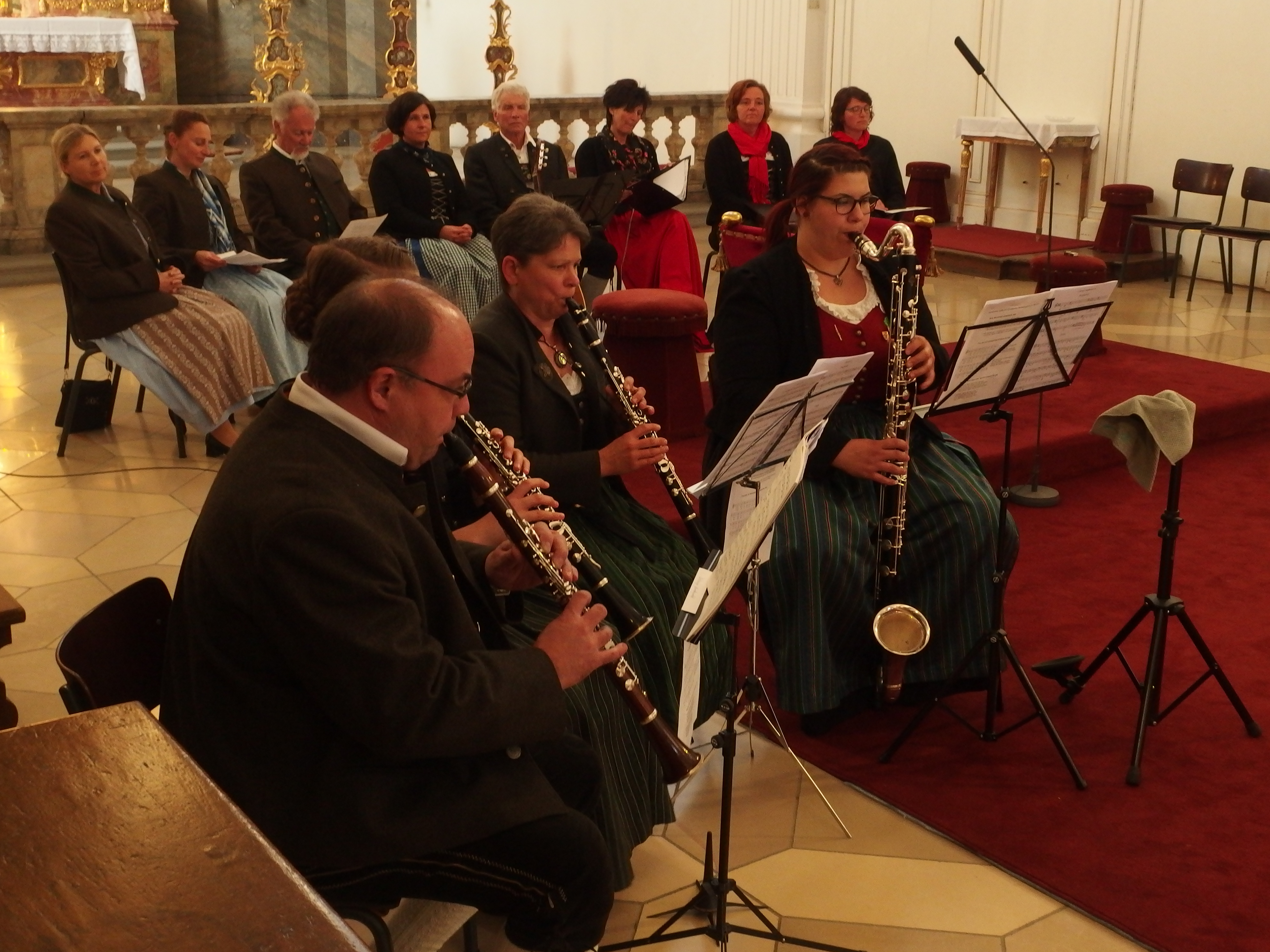 Dirlewanger Klarinettenquartett beim Mariensingen - Foto: Markwart Herzog