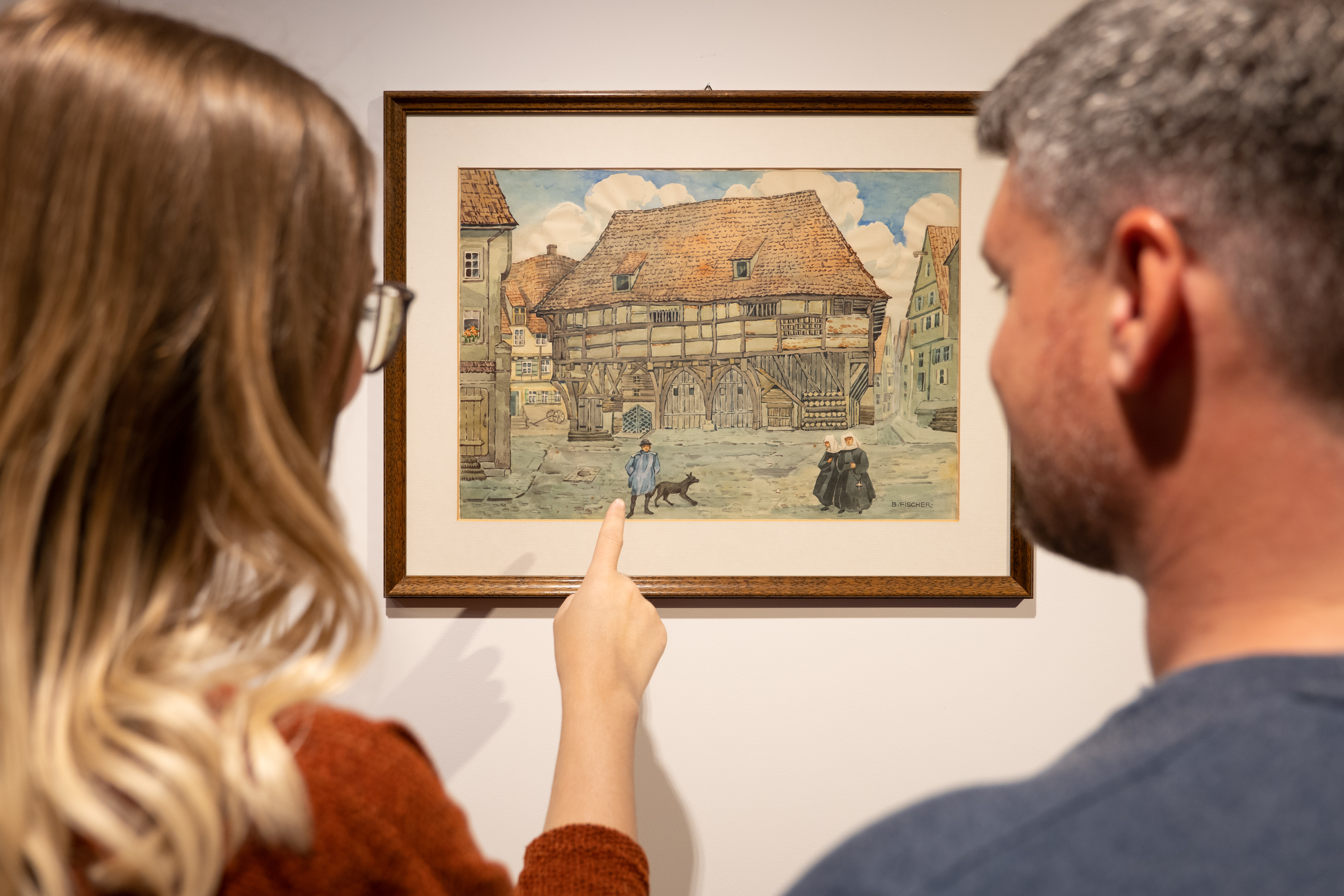 Blick in die Sonderausstellung Gezeichnet B. Fischer. Ein Nachlass Rieser Bilder - Foto: Matthias Meyer, MKLR