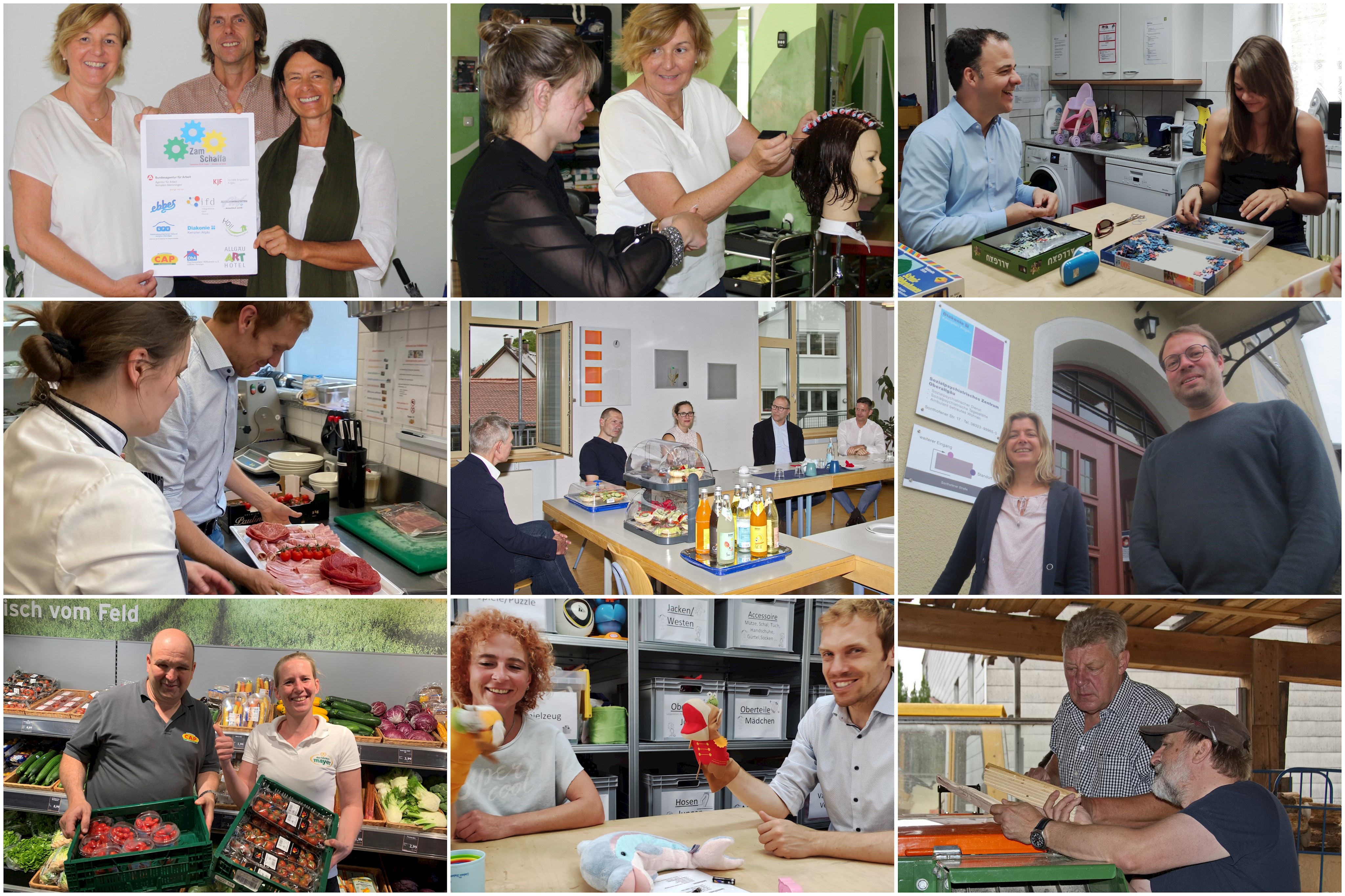 Collage der Aktionswoche Zam Schaffa Leider haben wir keinen Alternativtext zu diesem Bild, aber wir arbeiten daran.