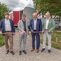 v.l.n.r. Philipp Scheitenberger M.A. (Kurator Ausstellung), Dr.-Ing. B. Niethammer (Museumsleiter Bauernhofmuseum Illerbeuren), Alfons Weber (Bezirkstagsvizepräsident), Dr. Stephan Winter (Stv. Landrat Ldkr. Unterallgäu) - Foto:  Tanja Kutter
