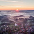 Luftbild Kloster Irsee im Morgennebel - Foto: Dr. Martin Zurek