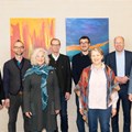 Die Kooperationspartner im Modellprojekt (v. l. n. r.): G. Schwendner, M. Krause, C. Frost, D. Bauer, W. Prangl, Vize-BTP B. Holzmann, BTP M. Sailer sowie V. Thumser, BR und Beauftragter für Menschen m. Behinderung + für Inklusion - Foto: Elisabeth Heisig